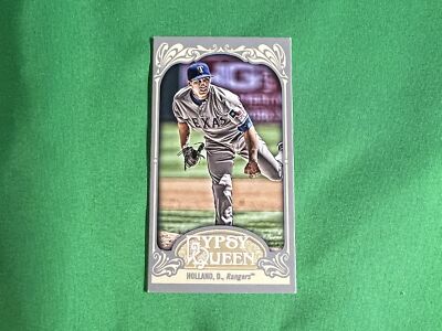 2012 Topps Gypsy Queen Mini Straight Cut Back #47 Derek Holland Texas Rangers