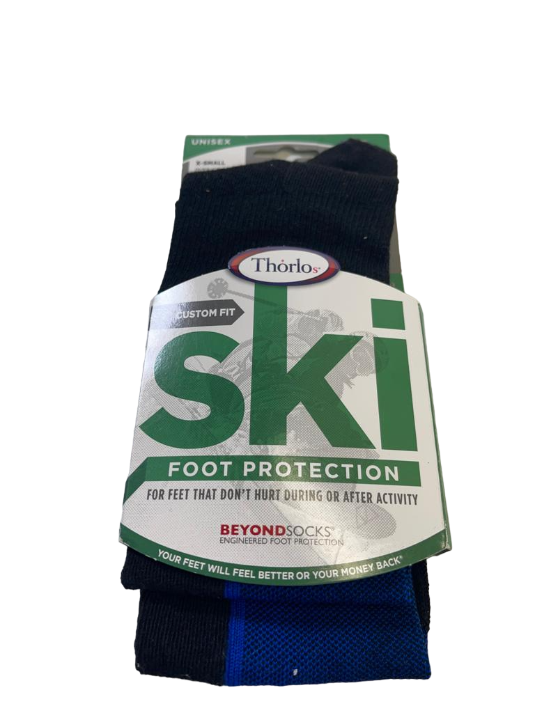 Thorlos S1TOU Ultra Thin Ski Liner Over The Calf Socks, Laser Blue