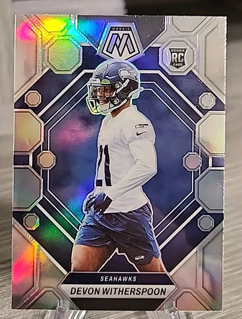 Devon Witherspoon 2023 Mosaic Silver Prizm Mosiac Rookie #313 Seattle Seahawks