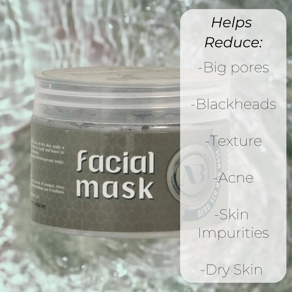 Dead Sea Mud Mask Deep Skin Cleanser Facial Black Mask Purifying Pore Minimizer - Image 4 of 4