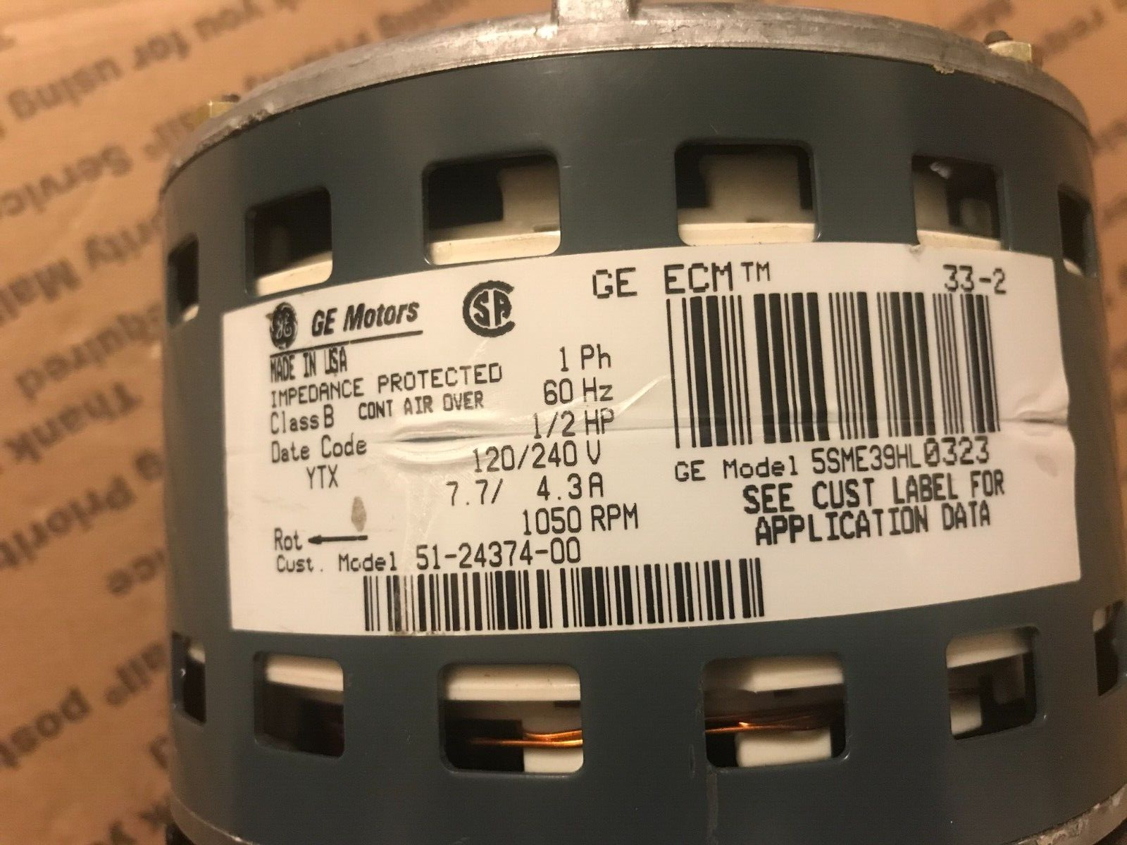 GE GENTEQ ECM 5SME39HL0323 FURNACE BLOWER MOTOR RHEEM RGFD/GGD-06EMCKS u0026  O7EMCKS for sale online | eBay