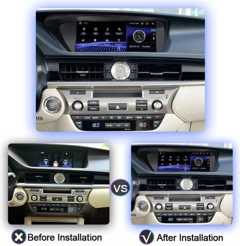 10.2" Android Navigation Car Gps Stereo Radio For Lexus Es Es350 Es300h 4+64g - Image 2 of 4