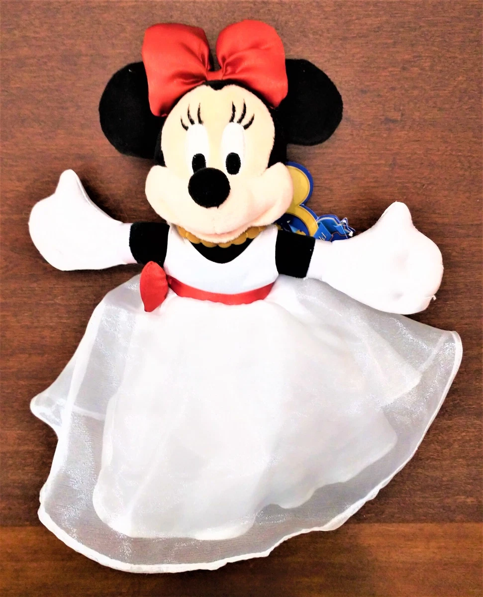 NWT Walt Disney World Minnie Mouse In White Dress Celebration Mini Bean Bag 10