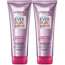 Loreal EVERPURE Moisture Shampoo & Conditioner Combo 8.5oz each pink