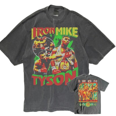 IRON MIKE TYSON ON A SHAKA HEAVYWEIGHT GARMET DYED T SHIRT ''MODERN''