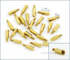 25pc 12mm M3 Male Female Brass Hex Standoff Spacer Screw Separator Stand Off PCB