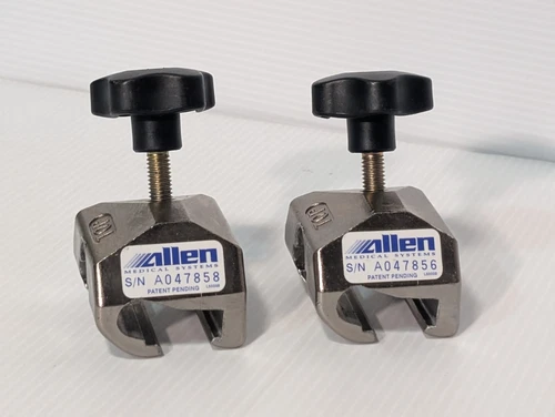 Lot of 2: Allen Medical Systems L50000 Surgical Rail Easy Lock Blade Screw Clamp