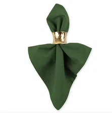 DII DESIGN IMPORTS HAMMERED GOLD NAPKIN RING SET OF 12 BRAND NEW