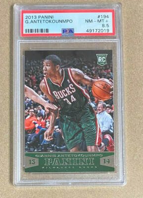 その他 panini GIANNIS ANTETOKOUNMPO RC PSA 8 2013 Panini #194 Giannis Antetokounmpo RC PSA 8.5 Buck 2x MVP NICE