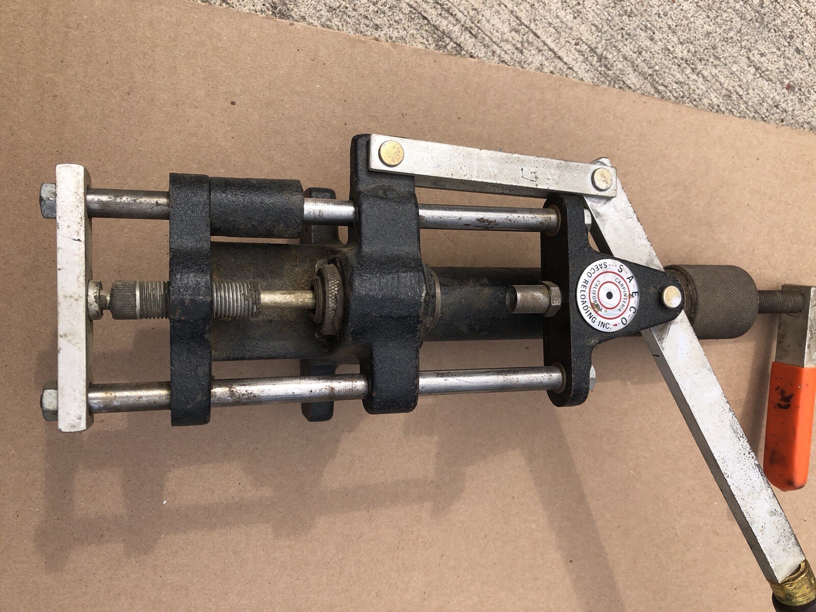 Saeco Lubrisizer Bullet Sizing Press With .452 Die Vintage eBay