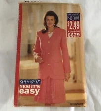 #6629 See & Sew womens suit sewing pattern size 6-10,