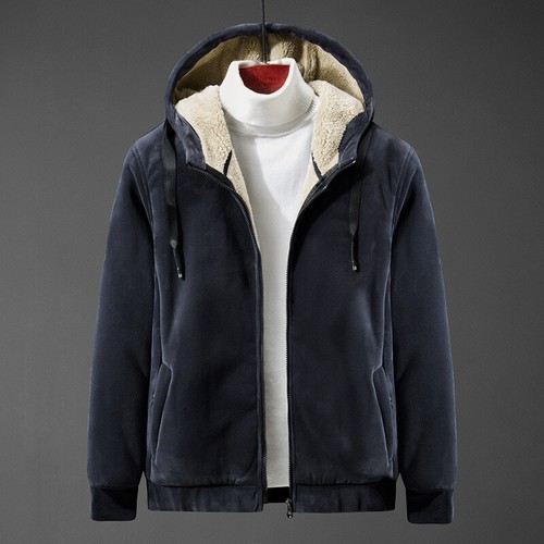 Men Thick Hooded Coat Sweatshirt Plus 