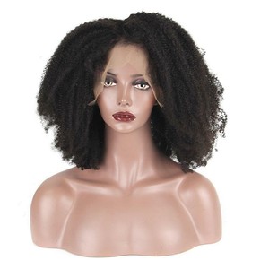 Short Afro Curly Hair Wigs Mongolian Kinky Curly Lace Front Wig