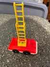 Vintage Fisher Price Little People Fire Engine Truck With Ladder Free SHIP