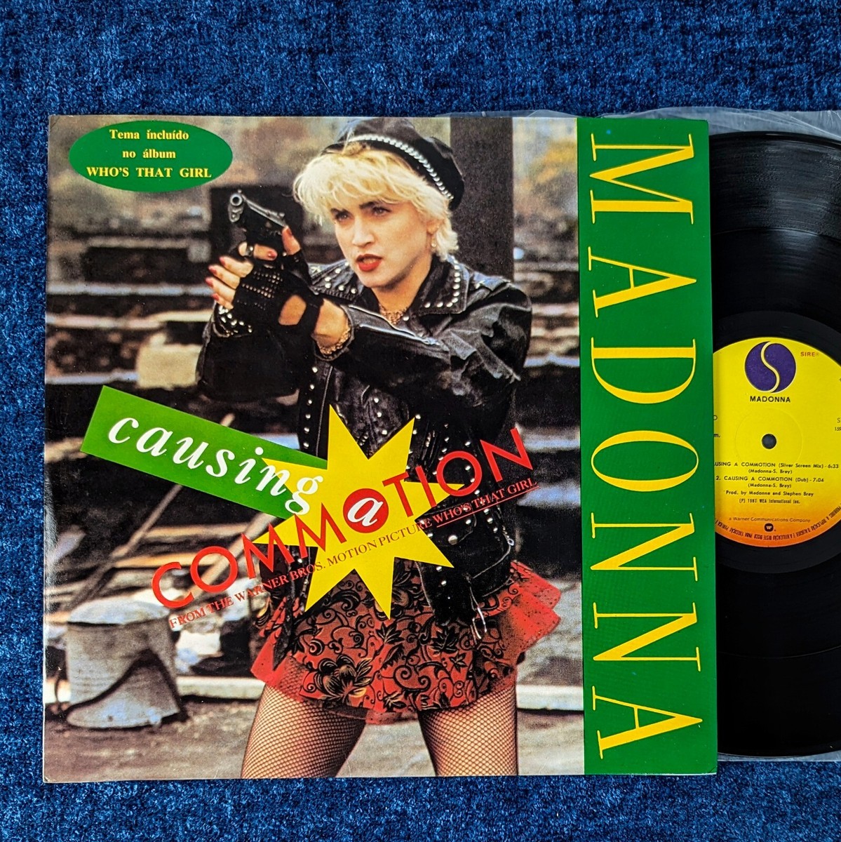 MADONNA CAUSING A COMMOTION 12'' VINYL PORTUGAL MAXI LP 1987 Who's