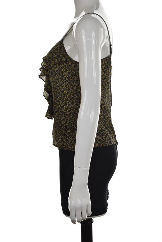 Top de mujer Silence + Noise talla S negro floral cami seda correa de espagueti Foto 3 de 4