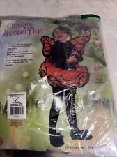 Girls Orange Yellow Monarch Butterfly Dress Costume Infant 3-4
