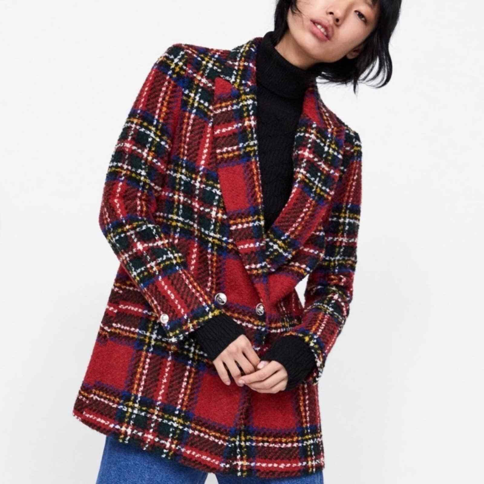 zara plaid jacket