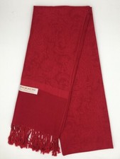 NEW ELEGANT JACQUARD PAISLEY PASHMINA SCARF/WRAP/SHAWL-- Ruby Red