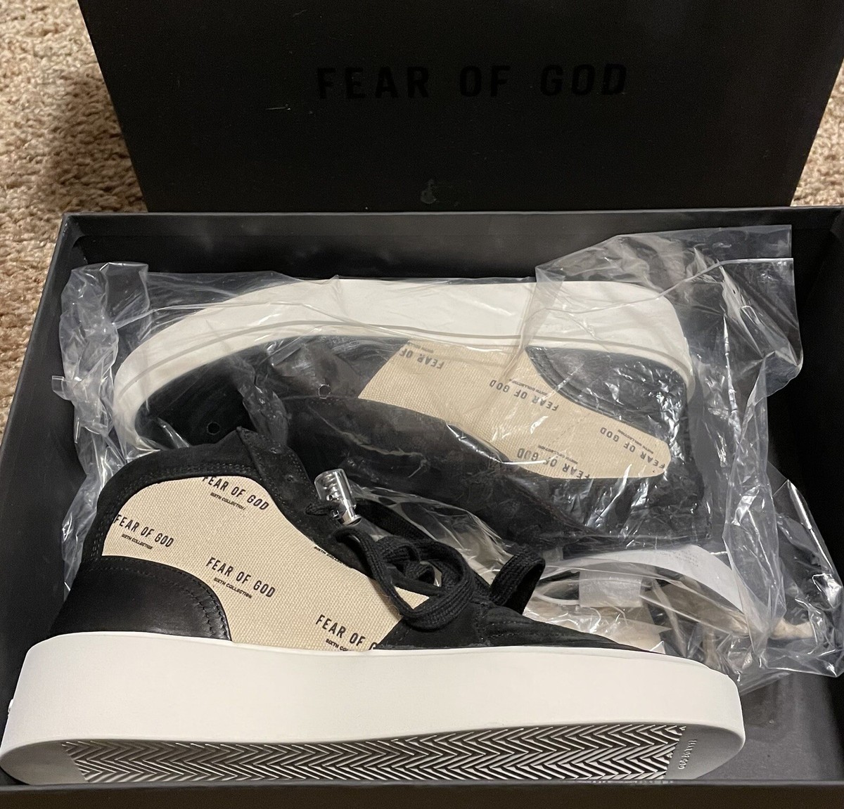 Size 7/EU 40 - Fear Of God Skate - Strapless - FOG Print. New 