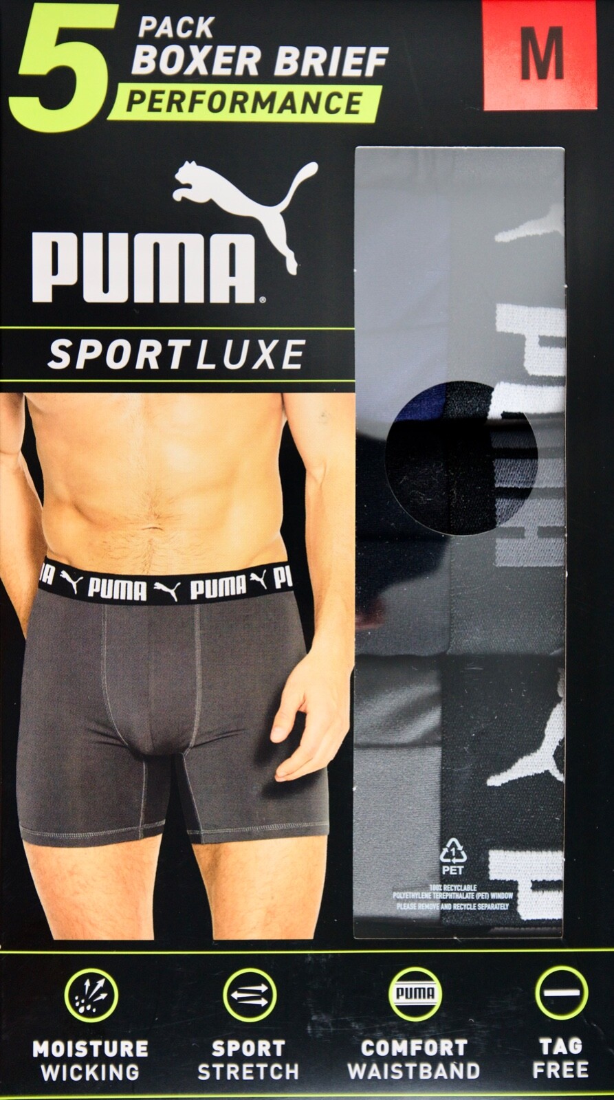 Puma Men's Microfiber Boxer Brief SportLuxe Performance, 5 Pack | eBay