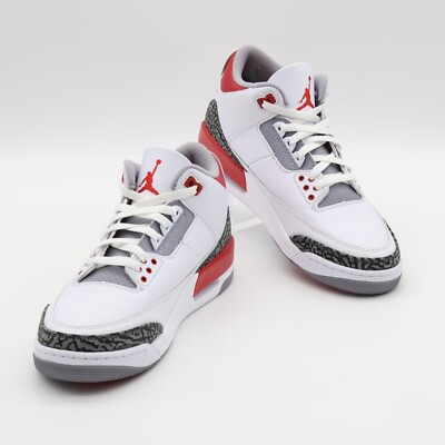 DN3707-160 Nike Air Jordan 3 OG Fire Red White Cement Grey Black