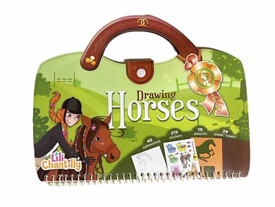 Drawing Horses [With Sticker(s) and St encils] (Lili Chantilly) Spiral-bound