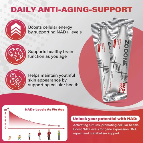ZOOONE NR1000 - NAD+ Berry Flavor Drink Mix For- Skin Aging Support Energy - Picture 9 of 12