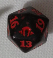 MH3 RED 20-sided Spindown Die / Dice (19 mm) MTG Modern Horizons 3 Magic