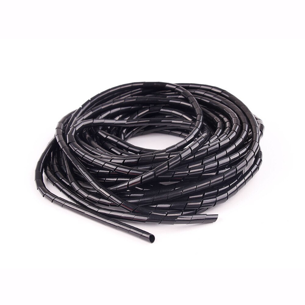 10m Spiral Wrap Cable Tidy Leads Binding/ PC TV Home Cinema Wire Management CCTV