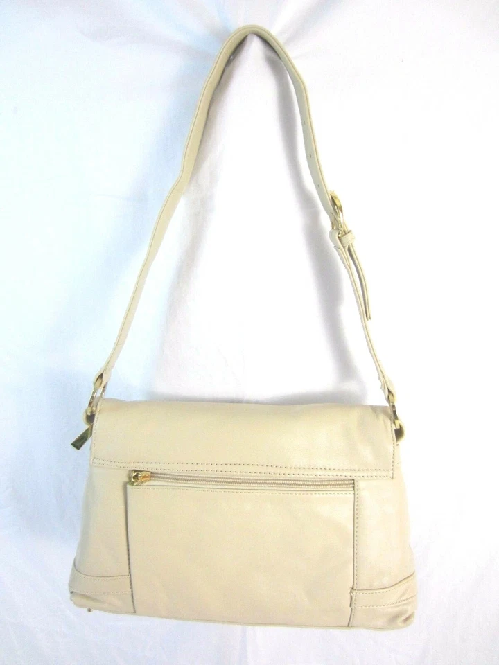 AJ Valenci Cartera de Cuero Bolso de Hombro Beige Taupe P18 Nuevo sin etiquetas. Foto 3 de 4