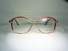 Jacques Fath luxury eyeglasses Gold plated scallop oval women frames NOS vintage