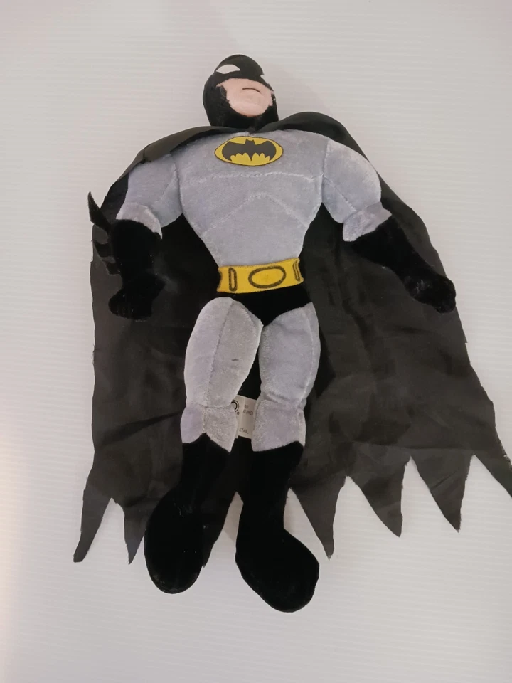 DC Comics Batman Plush Doll Figure 11" Soft Velvet Body Cape Nanco Black Gray - Image 2 of 4