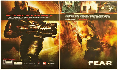 Print Ad 2006 F.E.A.R. Fear PS3 XBOX 360 FPS Horror Original Promo Poster Art