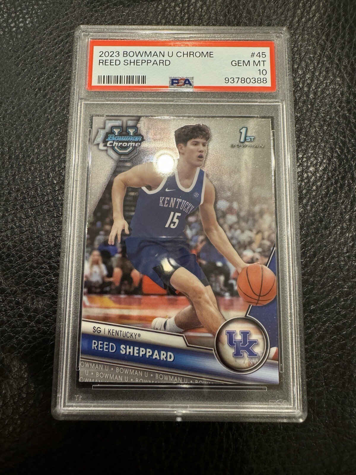REED SHEPPARD Kentucky 2023-24 Bowman University Chrome PSA 10 GEM 1st ...