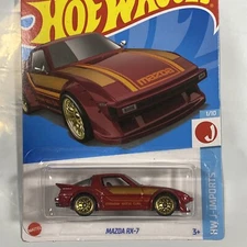 Hot Wheels Mazda RX-7 Dark Red #97 97/250 2022 HW J-Imports 1/10
