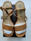 VIA SPIGA PARAGON Desert Woven Calf Ankle Leather Wedge Sandals Heels SIZE 9.5 M — photo 1