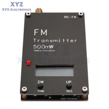 76-108MHz 2000m FM Stereo Transmitter LCD Digital Display USB Type C 0.5W 500mW