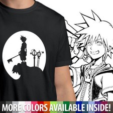 T-Shirt Unisex Regalo Stampa Maglietta Classica Videogioco Regno Cuori Sora Luna