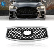 Front Upper Grille Grill For Infiniti QX50 2019 2020 2021-2023 W/Camera Option