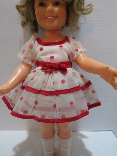 VTG IDEAL SHIRLEY TEMPLE DOLL 1972 RED POLKA DOT DRESS ST-14-H-213 Hong Kong - Picture 4 of 14