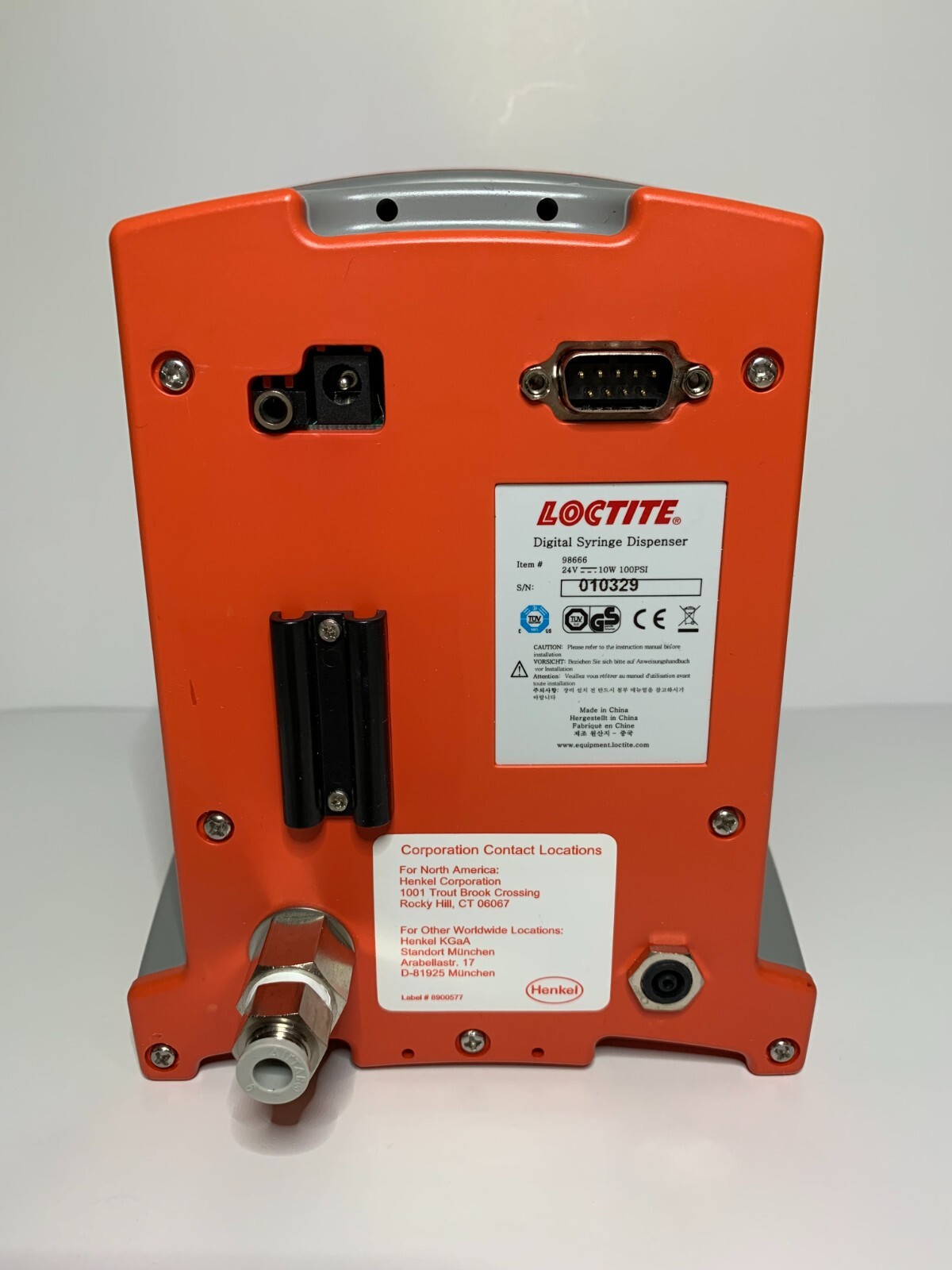 Henkel LOCTITE 98666 DIGITAL SYRINGE DISPENSER, 24V, 10W, 100PSI USA