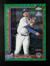 2025 Topps Chrome Pro Debut ALEXANDER ALBERTUS 38/99 Green Wave Ref. #PDC-36