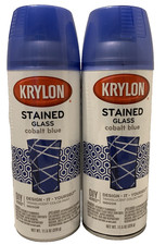 KRYLON STAINED GLASS Spray Paint Cobalt Blue 11.5oz Translucent Indoor HTF