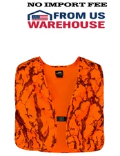 Natural Gear Blaze Camo Orange Safety Vest with Vro Closure, Lightweight Hunt.