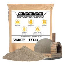 11 LBS Refractory Mortar, 2600 F High Temperature Mortar for Masonry -Fire Refra
