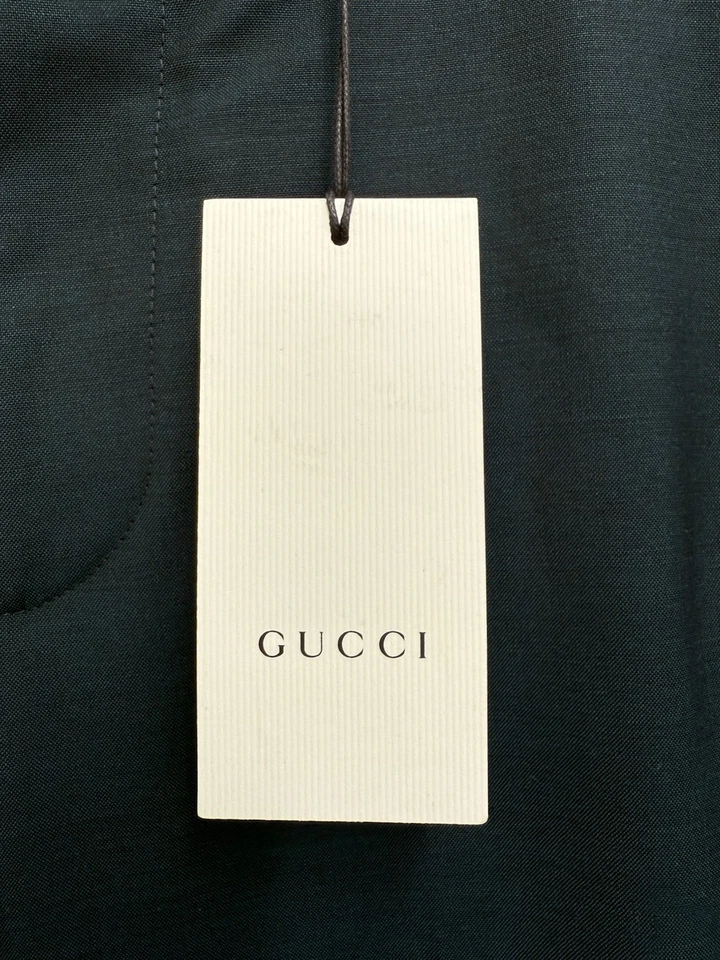 Gucci Uniform Wool Mohair Pants Dark Green Relaxed Italian Luxury IT 42 UK 10 M - Image 2 of 4