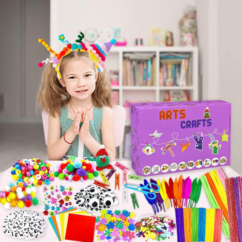 2000 Pcs DIY Arts and Crafts Supplies Kit for Kids - Kids Craft Kits Art Supplie - Picture 4 of 12