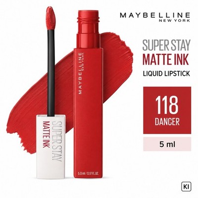 Maybelline SUPERSTAY Matte Ink Liquid Lipstick 118 DANCER helles rot 5 ml