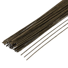 100Pcs Brown Floral Wire Stems Bendable 0.7Mm 22 Gauge Florist Wire for Artifici